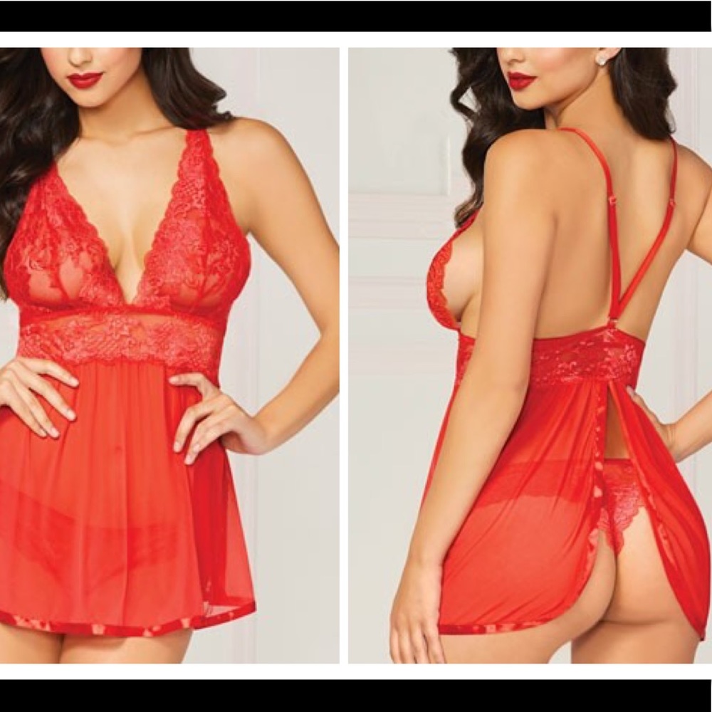 Sexy red babydoll Lingerie